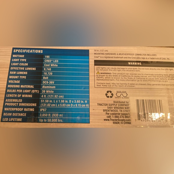 50” CAB-FIT SINGLE ROW LIGHT BAR - Picture 6 of 8